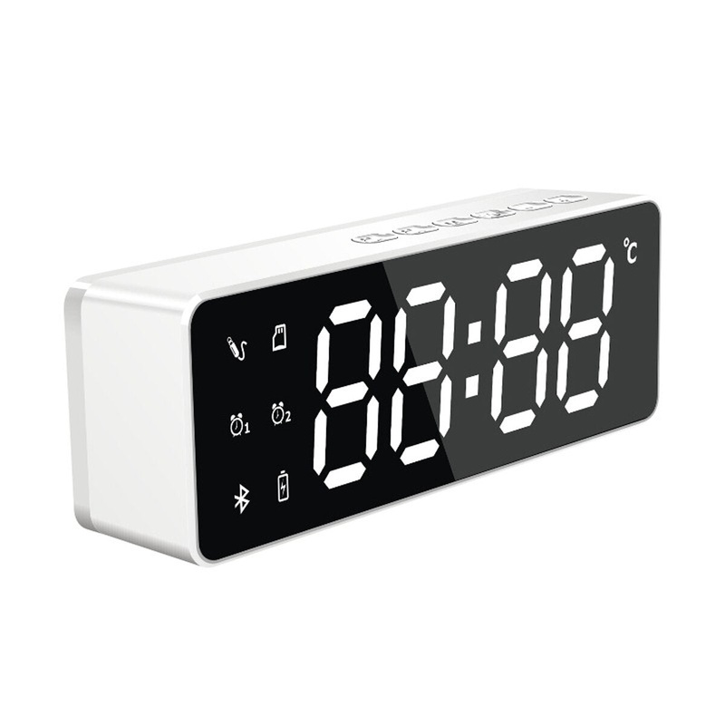 Mini Multi Electronic Digital Alarm Clock bluetooth Music Player FM Radio