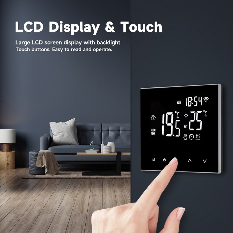 MYUET ME82 Tuya WiFi Smart LCD Display Touch Screen Thermostat for Electric Floor Heating Water/Gas Boiler Temperature Remote Controller