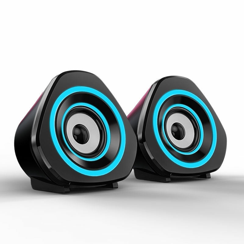 SADA V-119 bluetooth 5.0 Soundbox 2.0 Loudspeaker with RGB Colorful Breathing LED Light Computer Speakers