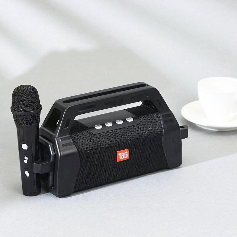 TG538 Outdoor Portable bluetooth Speaker Subwoofer Wireless Karaoke Square Dance Sound Support TF FM Radio Card with Microphone