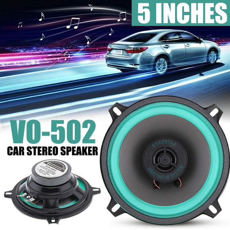 VO-502 5 2-Way Mounting Car Speaker 100W Car Stereo Speaker HiFi Audio Vehicle Coaxial Speaker Auto Audio Loudspeaker