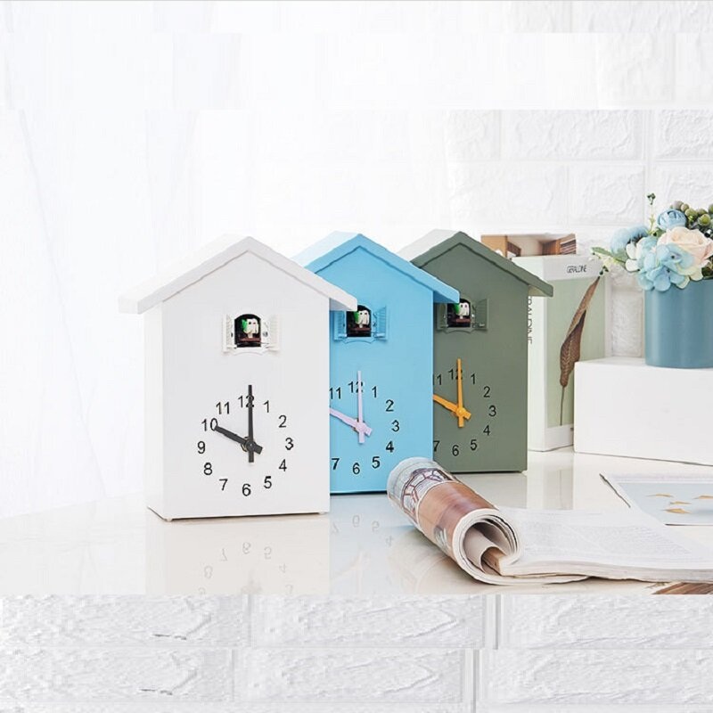 Yida T60 Time Nordic Style Wall Clock Cuckoo Out the Window Time Clock Wall Bird Little Hourly Clock