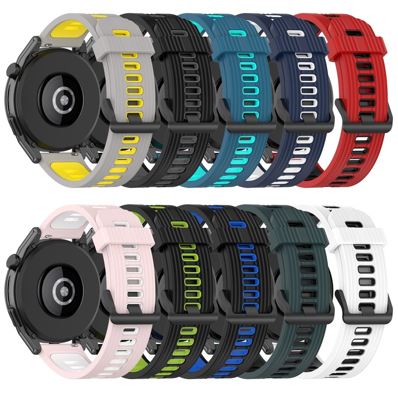 Bakeey 20/22mm Width Comfortable Breathable Sweat proof Soft Silicone Watch Band Strap Replacement for Huawei Watch GT Runner/ Huawei Watch GT3