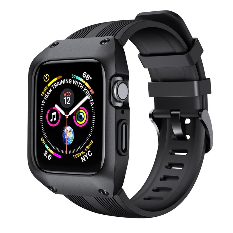 Bakeey 38/40/42/44mm Sports Soft Liquid Silicone Watch Band Strap Replacement + Watch Case Protective Cover for Apple Watch iWatch 1 2 3 4 5