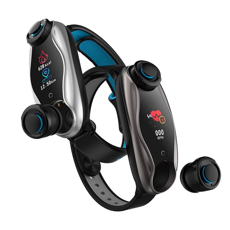 Bakeey T90 Wireless Earbud Smart Watch bluetooth Earphone bluetooth Calling Music Weather Display Watch