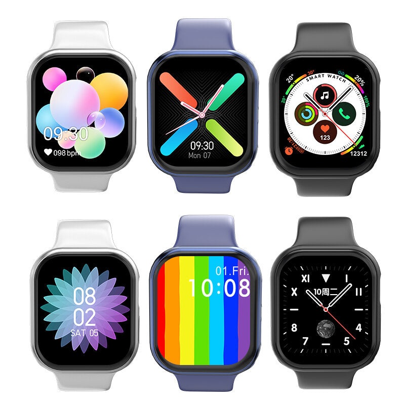 [bluetooth Call]Bakeey Watch 6 1.54 Inch Full Touch Screen 24-hour Heart Rate Blood Pressure Monitor Dual Menu Music Playback Smart Watch