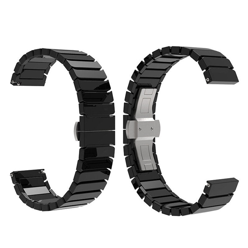 Sikai Universal 22mm Width Ceramic / Stainless Steel / Fine Mesh Watch Band Strap Replacement for Huawei Honor GS PRO / GT2 PRO / Huami GTR2