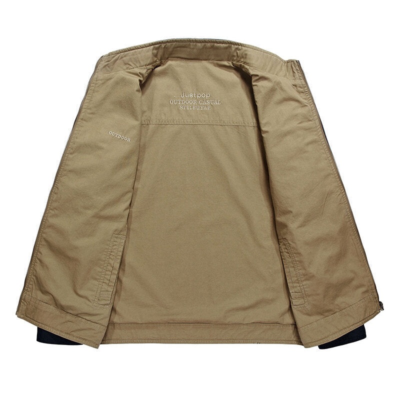 Casual Two Side Plus Size Loose Windproof Breathable Multifunction Pockets Jacket