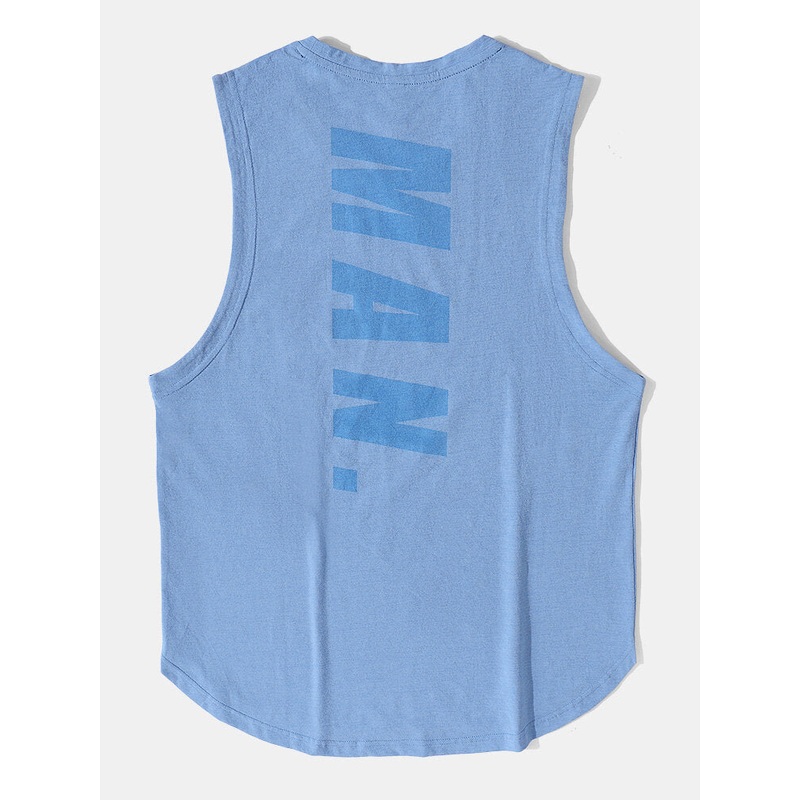 Men Icon Pattern Sleeveless Quick Dry Breathable Gym Tank Tops