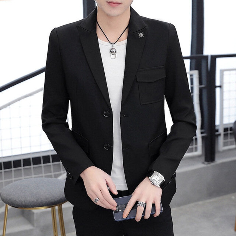 Mens Design Print Jackets Casual Slim Fit Suit Blazers