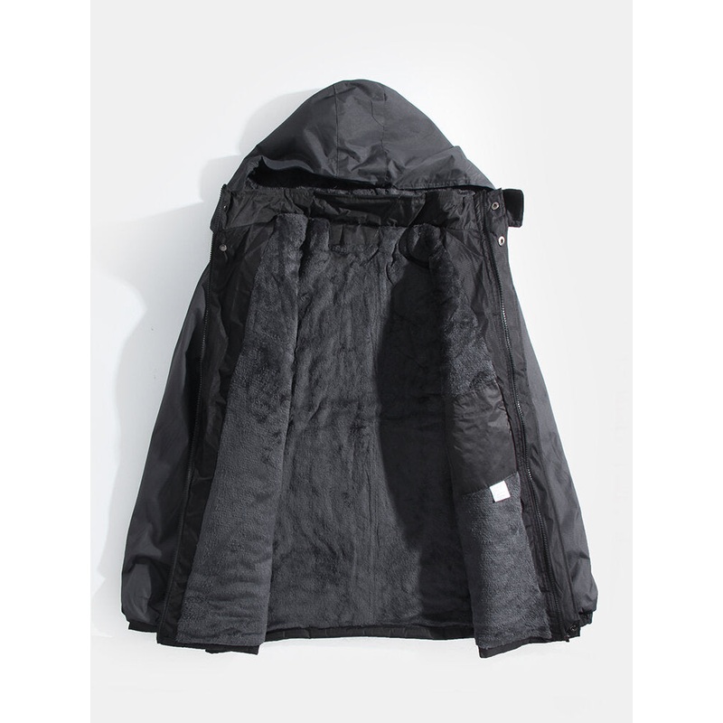 Mens Thicken Reflective Warm Outdoor Overhead Cargo Down Jacket