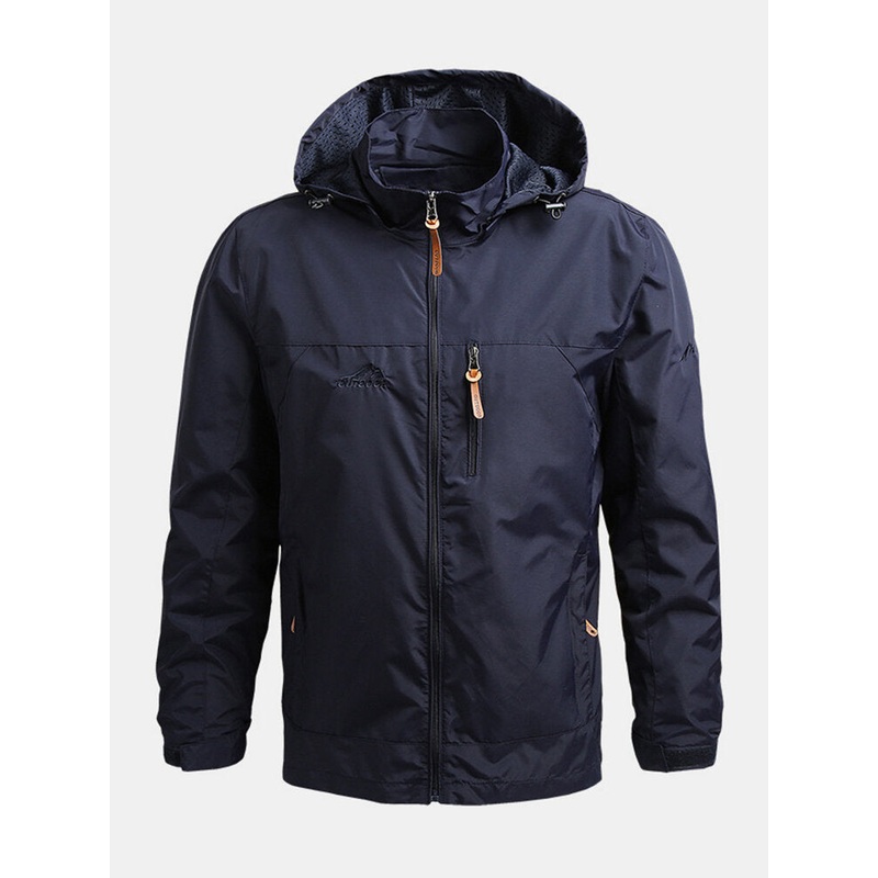 Mens Waterproof Quick-Drying Windbreaker Hooded Outdoor Sport Jackets