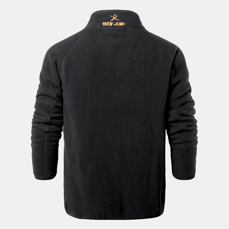 Mens Winter Stand Collar Zipper Single Breasted Thickened Casual Jacket