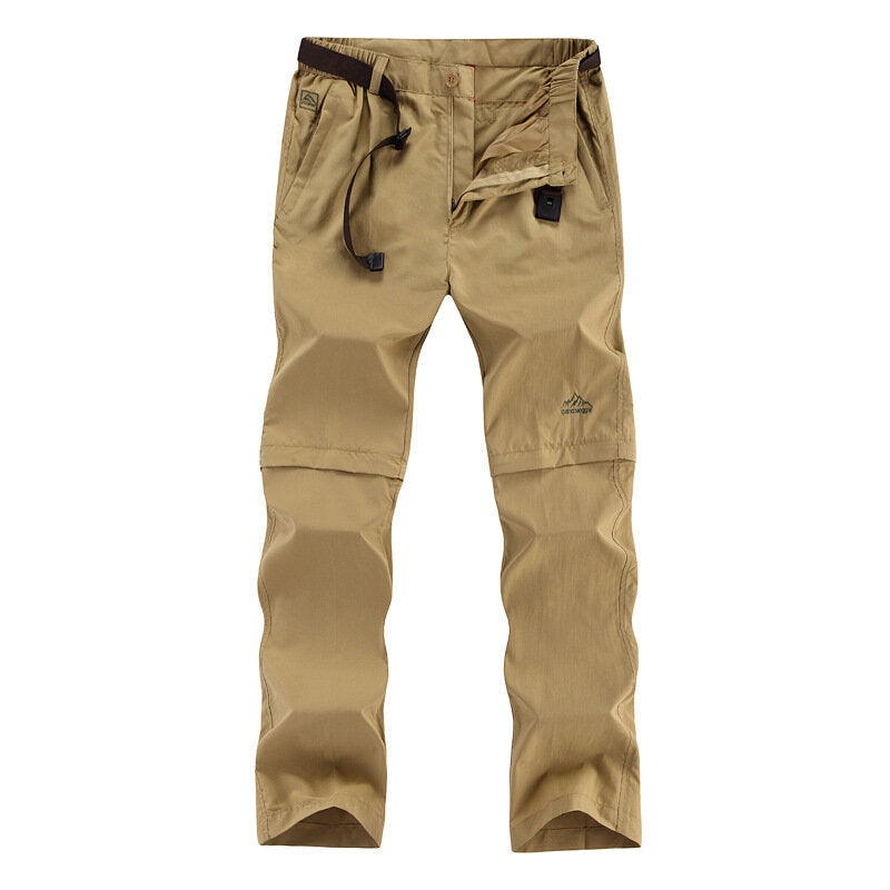 Outdoor Fast Drying Trousers Mens Light Thin Sunscreen Wear-resistant Waterproof Detachable Pants