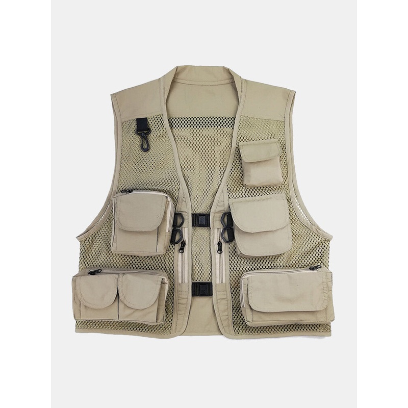 Men Wading Sport Multi-Pockets Fishing Climbing Multifunction Mesh Breathable Vests