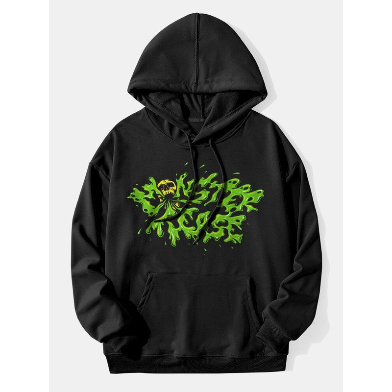 Mens Halloween Cartoon 100% Cotton Casual Hoodies