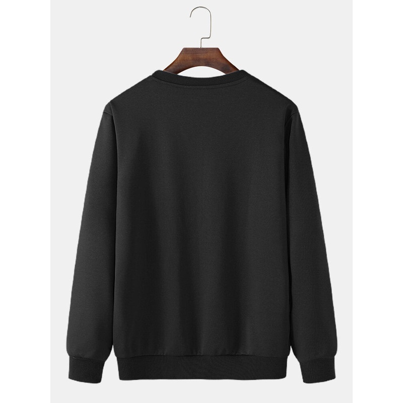 Mens Halloween Devil Pattern Solid Casual Sweatshirt