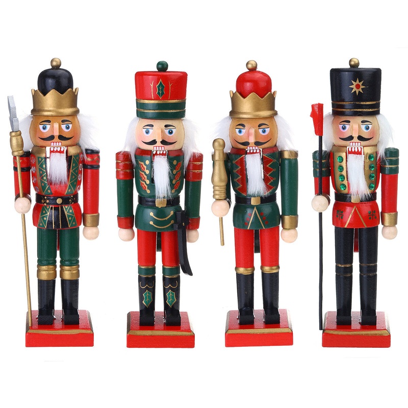 25cm Clips Puppet Soldiers Christmas Decorations Hanging  Ornaments Wooden Small Soldier Shape Christmas Gifts