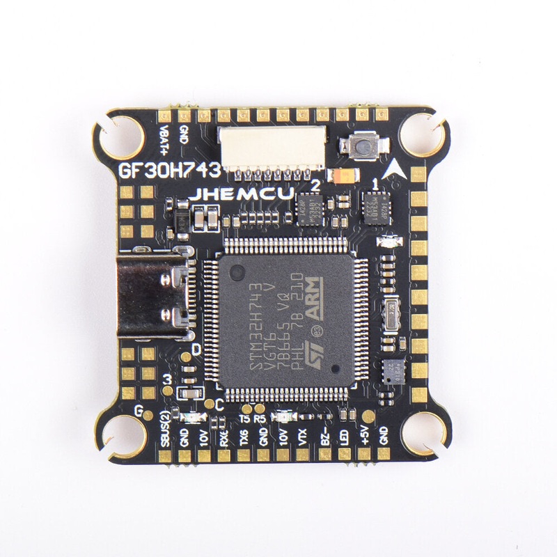 30.5×30.5mm JHEMCU GF30H743 H743 480MHZ Flight Controller DUAL Barometer OSD BlackBox 5V 10V BEC 3-6S Support DJI O3 for RC Drone