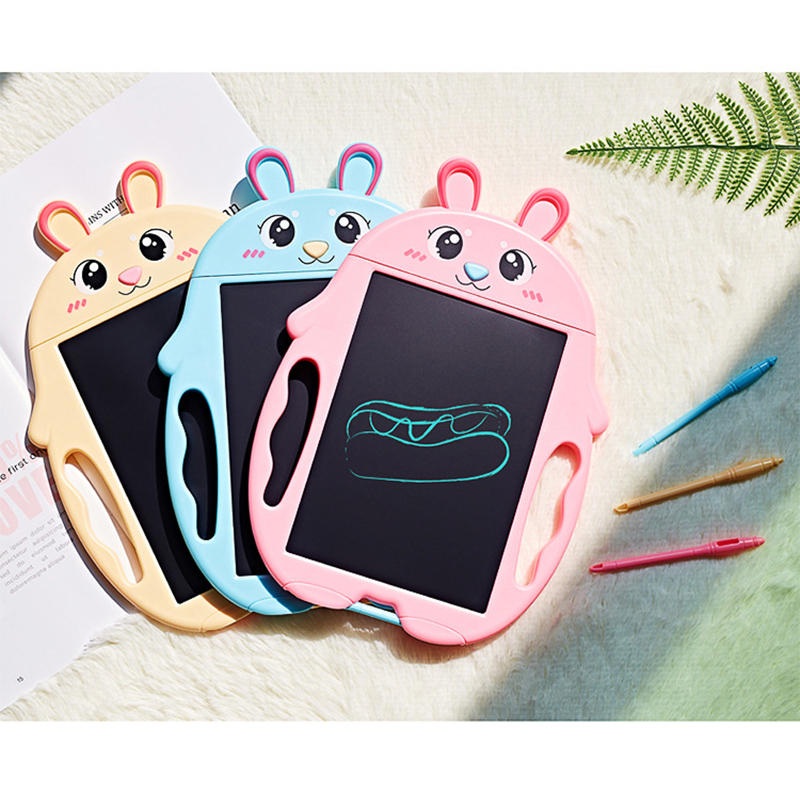 9-inch Smart Children Cartoon Rabbit LCD Writing Tablet Electronic Drawing Board Children’s Smart Handwriting Draft Pad for Kids Adults for Home School Office