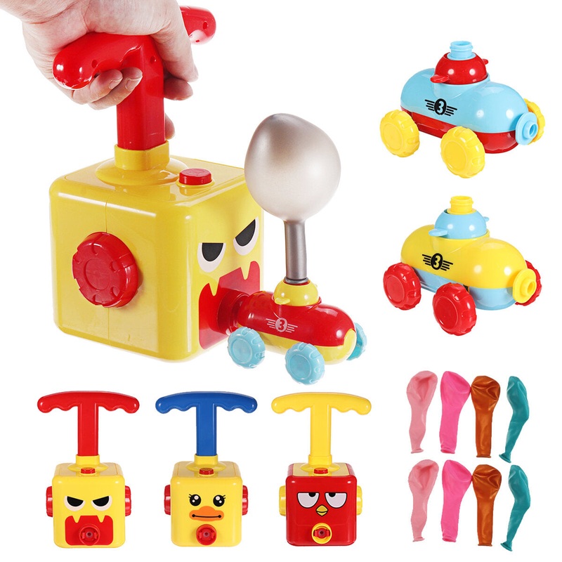 Power Balloon Launch Tower Toy Fun Education Inertia Air Power Balloon Car Science Educational Toys for Childrens