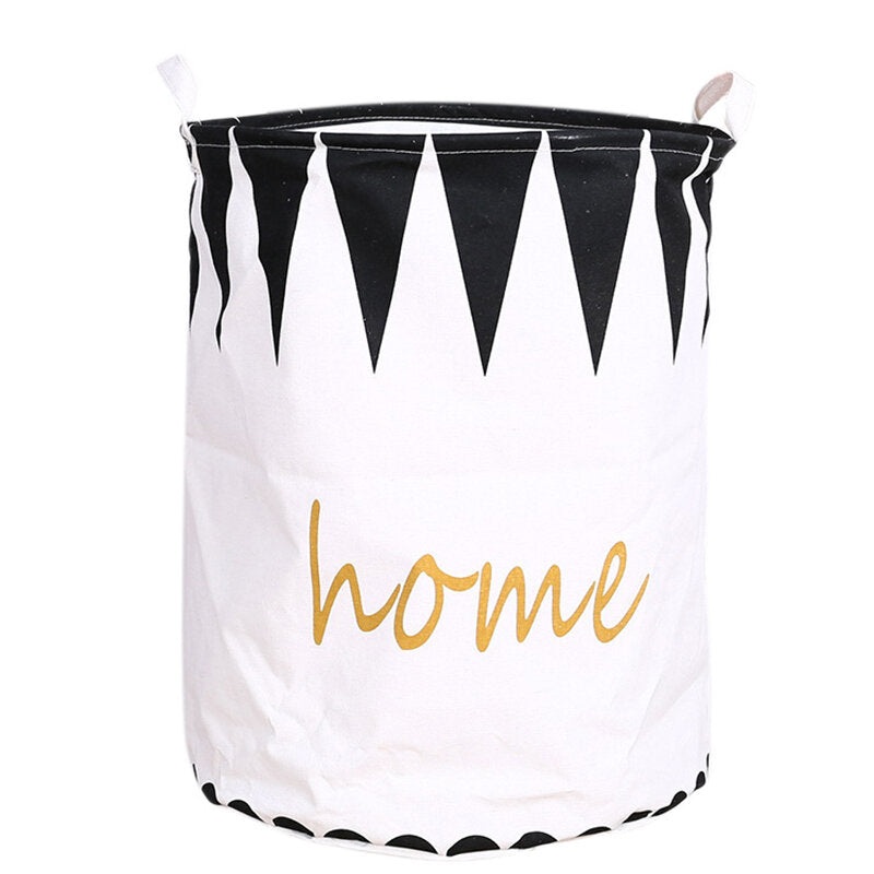 40*50 Canvas Waterproof Dirty Clothes Basket Children’s Toy Storage Basket Cartoon Fabric Bathroom Dirty Clothes Bucket Sundries Storage Bucket