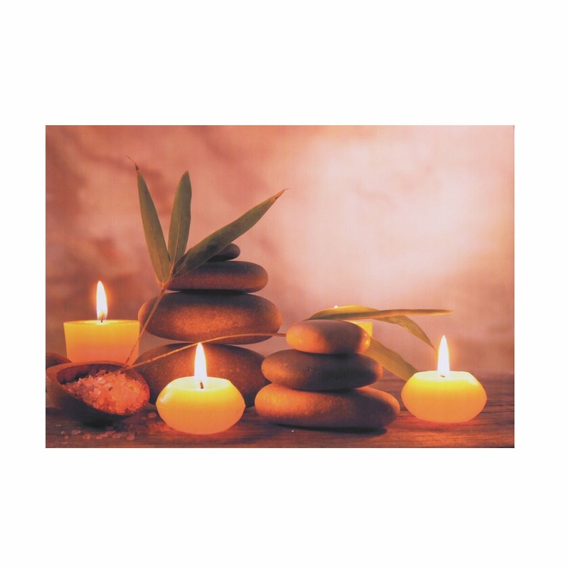 Aromatic Candles Stones Canvas Wall Art Picture Frameless Wall Hanging Picture Painting Home Living Room Office Decor