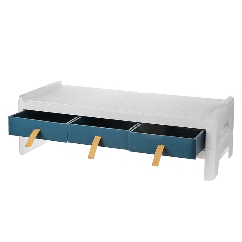 Creative Desktop Computer Keyboard Storage Holders Monitor Stand Riser Drawer Stationery Pen Books Sundries Shelf Home Office Accessories Supplies