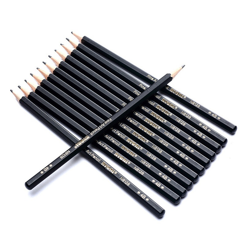 NYONI 2B/HB/14B Sketch Pencil Set 12pcs/box Special Drawing Pencil Sketch Art Painting Stationery School Students Supplies