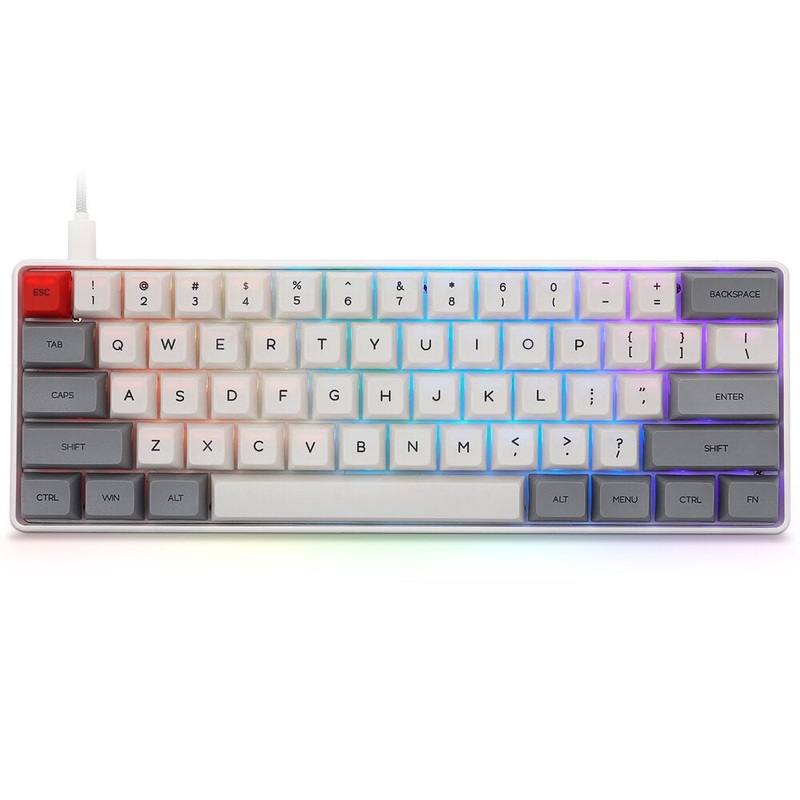 SKYLOONG SK61 Mechanical Keyboard 61 Keys NKRO Gateron Optical Switch Type-C Wired RGB Backlight PBT Keycaps Gaming Keyboard