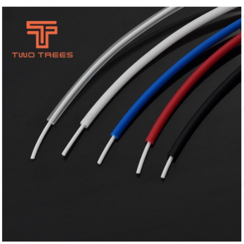 TWOTREES 5M PTFE Tube Red/Blue/Black/White/Transparent Nozzle Feed Tube 2x4mm with Portable Cutter for 3D Printer
