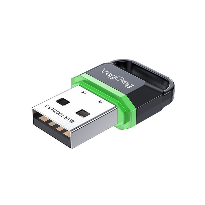 VegGieg bluetooth Adapter 5.3 USB bluetooth Dongle Wireless Transceiver for PC Phone Speaker Mouse Keyboard
