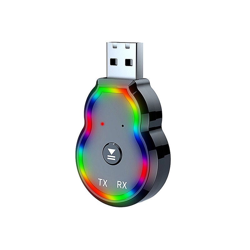 Wireless bluetooth 5.3 Receiver with LED Lamp bluetooth Car Music Adapter 3.5mm Aux Cable Receiver Transmitter Audio Connector