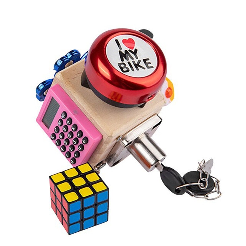 Wooden Busy Board Cube Children Hands Ability Training Lock Early Learning Montessori Educational Sensory Intellectual Toys for Kids