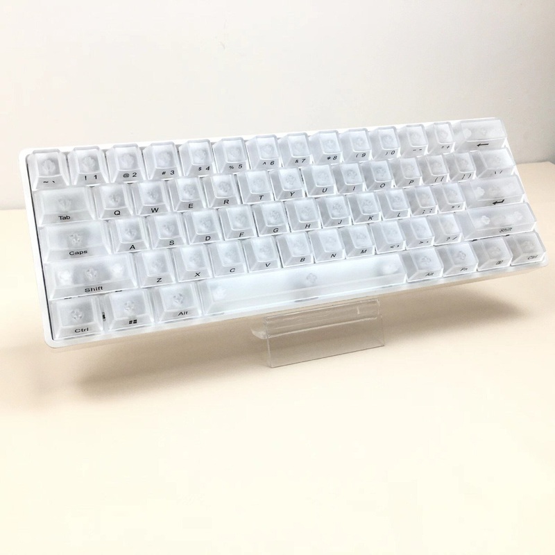 112 Keys White Transparent Keycap Set Cherry Profile Keycaps for Mechanical Keyboards
