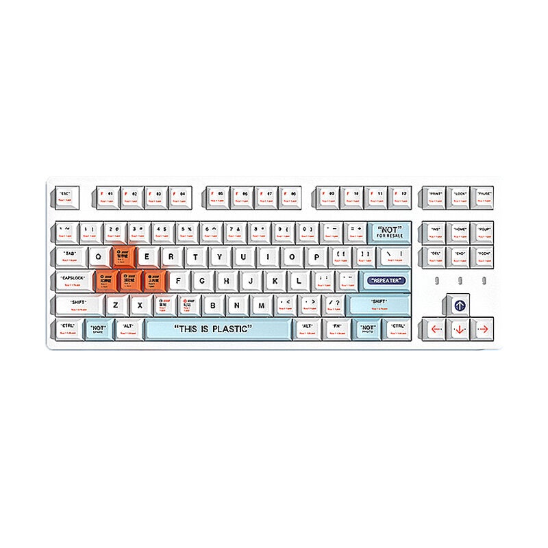 135 Keys Agent Plastic Theme Keycaps Set XDA Profile PBT Sublimation Key Caps Suitable for 61/68/75/84/87/89/96/98/100/104/108 Mechanical Keyboard