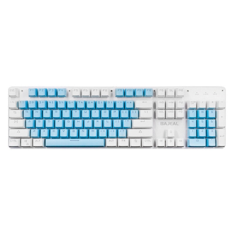 BAJEAL K500 Blue White Wired Mechanical Keyboard 104 Keys Hot Swappable Gaming Keyboard For Mac/Win