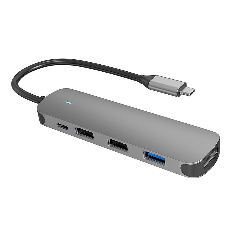Basix BX5H-PD 5 in 1 Type-C Docking Station USB-C Hub with 5Gbps USB3.0 USB2.0*2 PD100W USB-C 4K@30Hz HDMI Multiport Hub Splitter Adaptor for PC Laptop