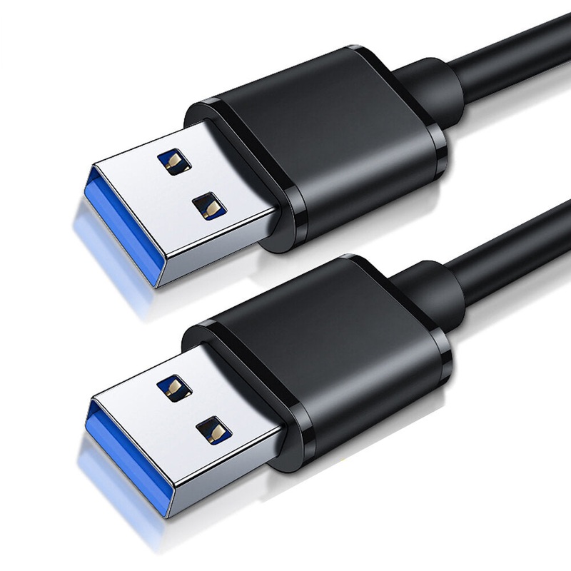 ESSAGER USB Male to Male Extender Cable USB3.0 Core Wire 0.5M/1M/2M Long Data Cable for Laptop Smart TV Projector Desktop