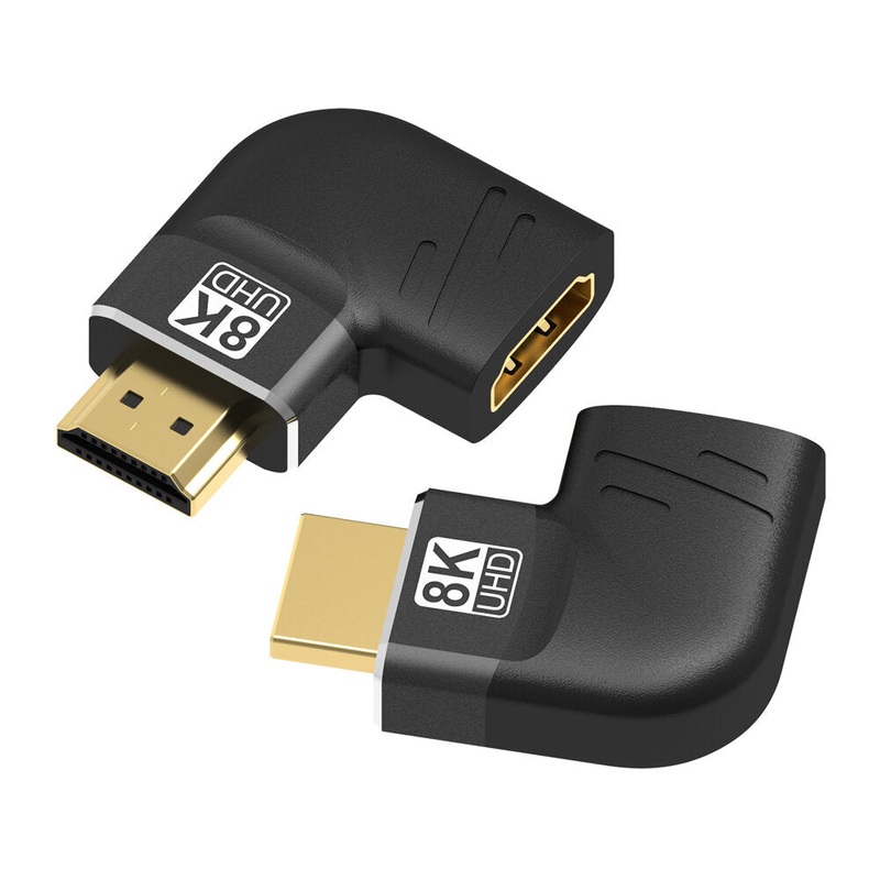 FDBRO HDMI Connector Adapter 270 Sickle Side bend 90 degreeMale to Female Converter Extender For HDTV Laptop PS4/3