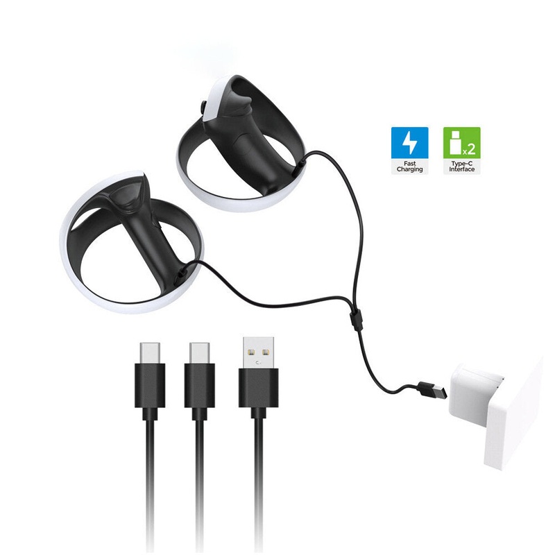 PS5 VR2 Controller One-to-two Type-C Charging Cable Suitable for Switch/PS5 Controller