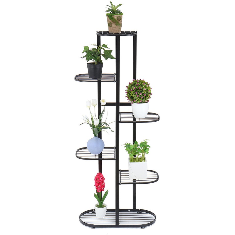 Simple Indoor Flower Rack Potted Shelf Multi-layer Iron Plant Stand Lobby Display Flower Rack for Living Room Balcony