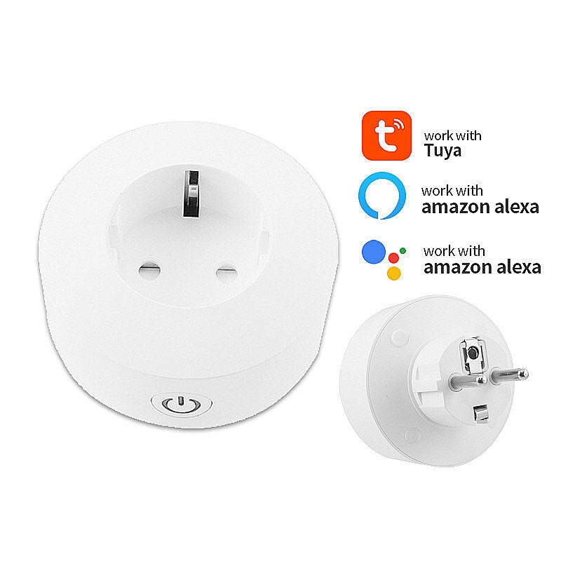 Tuya Smart WiFi Socket EU Plug Intelligent Timing Function Remote APP Control Energy-saving Outlet Work with Alexa Google Home
