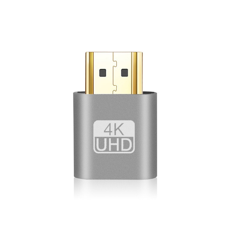 VGA Virtual Display Adapter HDMI-compatible 1.4 DDC EDID Dummy Plug Headless Ghost Display Emulator Video Card Lock Plate