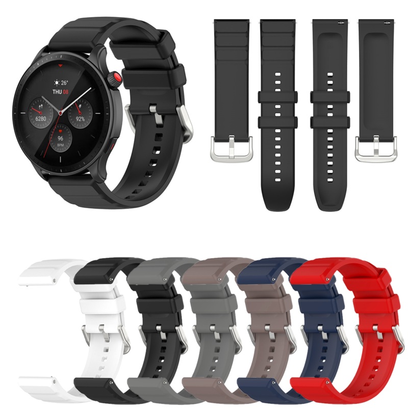 22mm Multi-color Sport Silicone Smart Watch Band Replacement Strap for Amazfit GTR 4