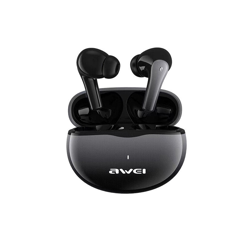AWEI T62 TWS bluetooth 5.3 Earphone HiFi Stereo Bass ENC Noise Cancelling IPX5 Waterproof In-ear Sports Headphone with Mic