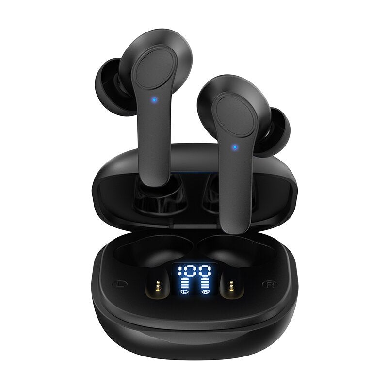 B11 TWS bluetooth 5.0 Earphone HiFi Surround Stereo Deep Bass HD Audio Intelligent Noise Cancelling IPX6 Waterproof Smart Touch Control In-ear Sports Headphone with Mic