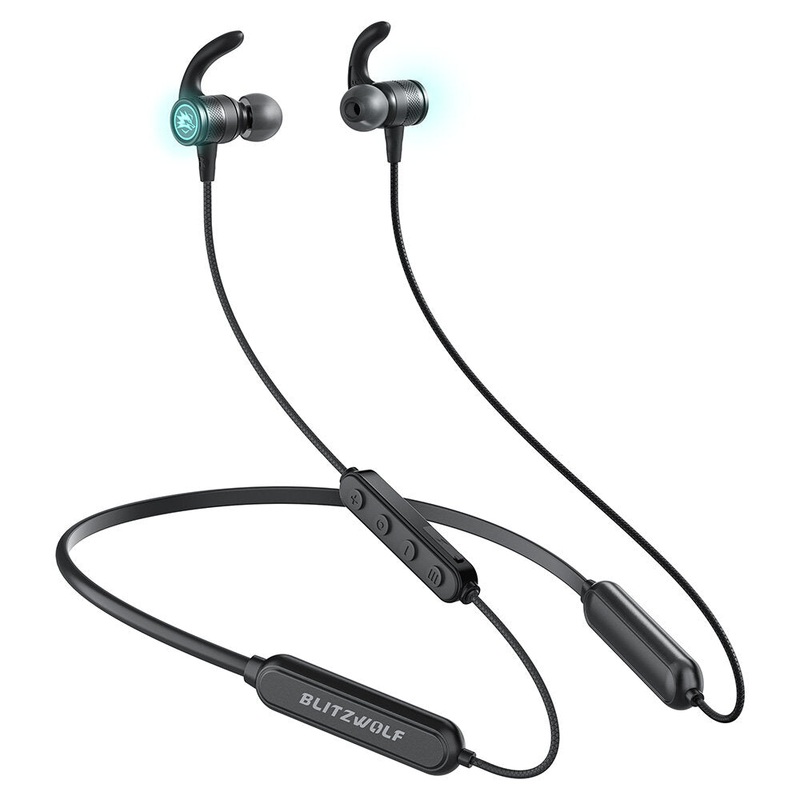 BlitzWolf BW-FLB1 bluetooth 5.0 Earphone Wireless Neckband Low Latency Mode Gaming Earphone Stereo Bass Sport Headphone with Mic