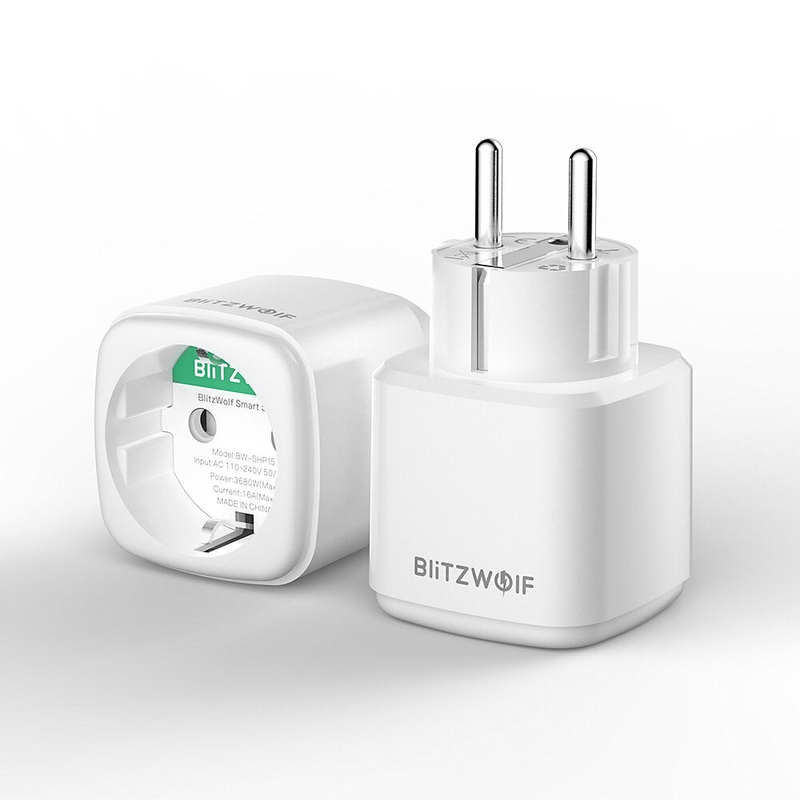 BlitzWolf BW-SHP15 Zigbee 3.0 16A 3680W Smart Plug Wireless Power Socket Outlet EU Plug APP Remote Control / Voice Control / Multiple Timer Modes Compatible With Amazon Alexa / Google Assistant