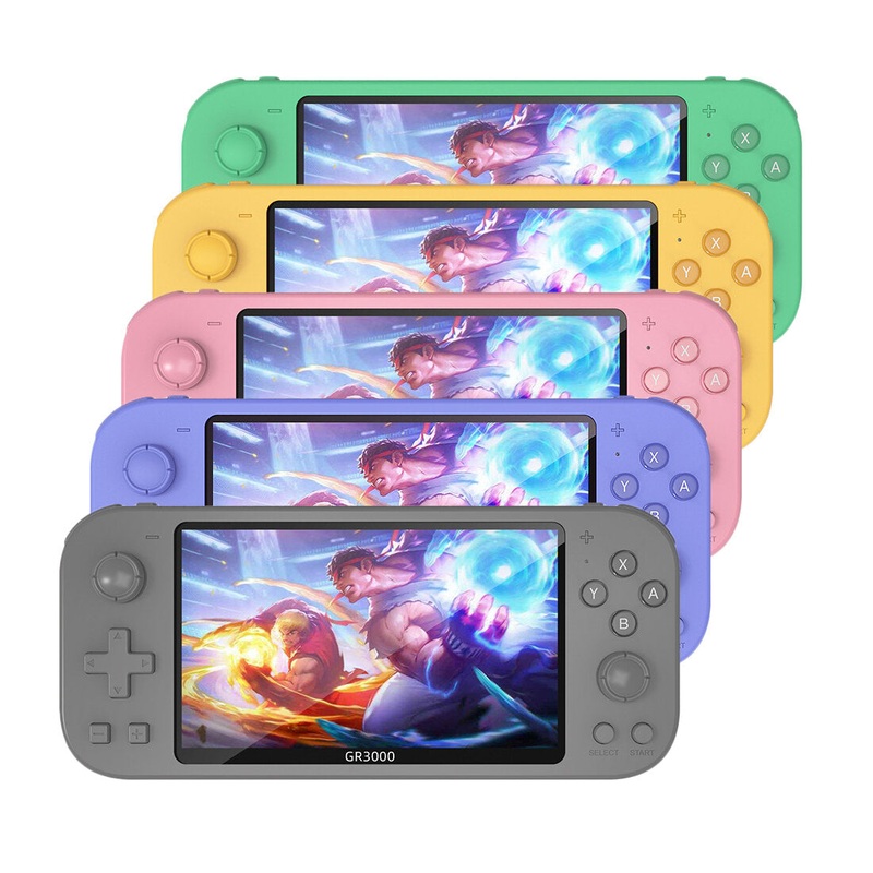 GR3000 8GB 2000 Games Retro Handheld Game Console for GG FC GBA GBC MD NES SFC PS 5.1 Inch Vintage Video Game Player Type-C